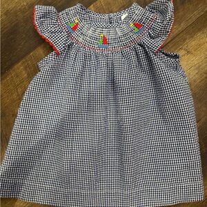 Smocked sailboat dress